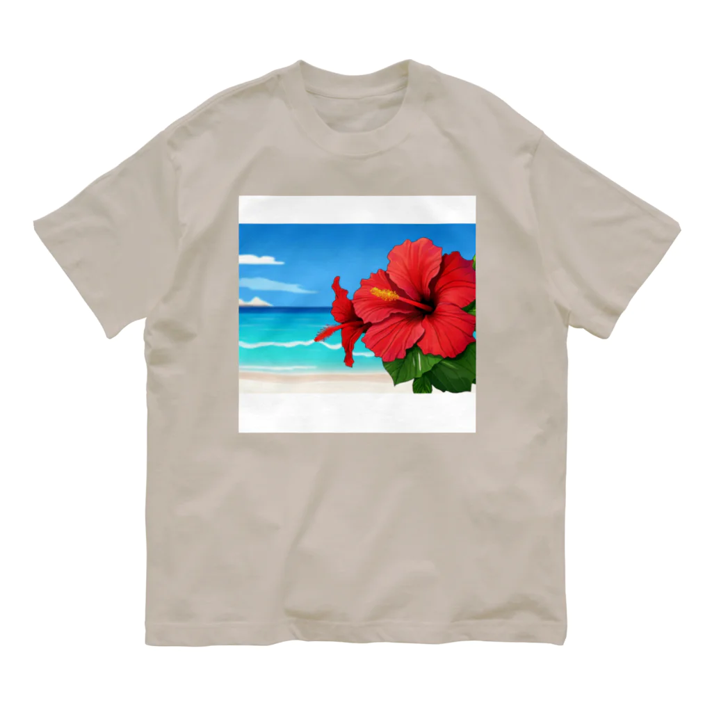 kaiminsapoのハイビスカス　リゾート　🌺　🏝️ Organic Cotton T-Shirt