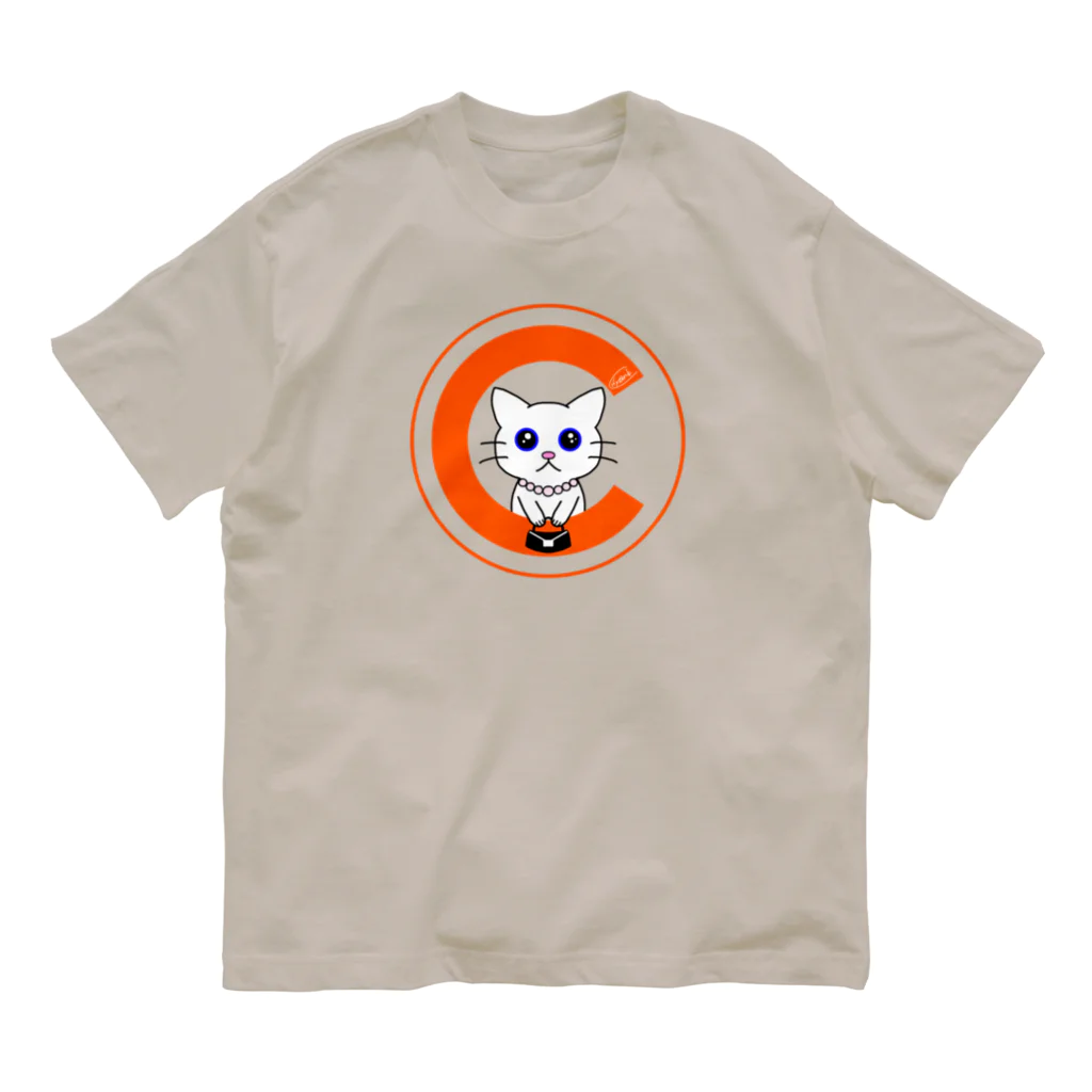 (C)にゃんくしー雑貨店のにゃんくしー お出かけオレンジ Organic Cotton T-Shirt