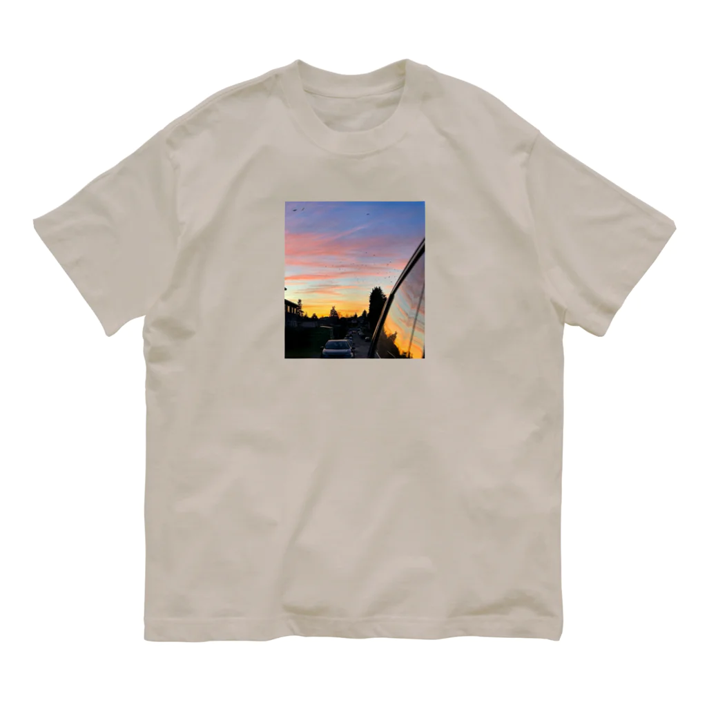 Team-MK1のStreet - Sunset オーガニックコットンTシャツ