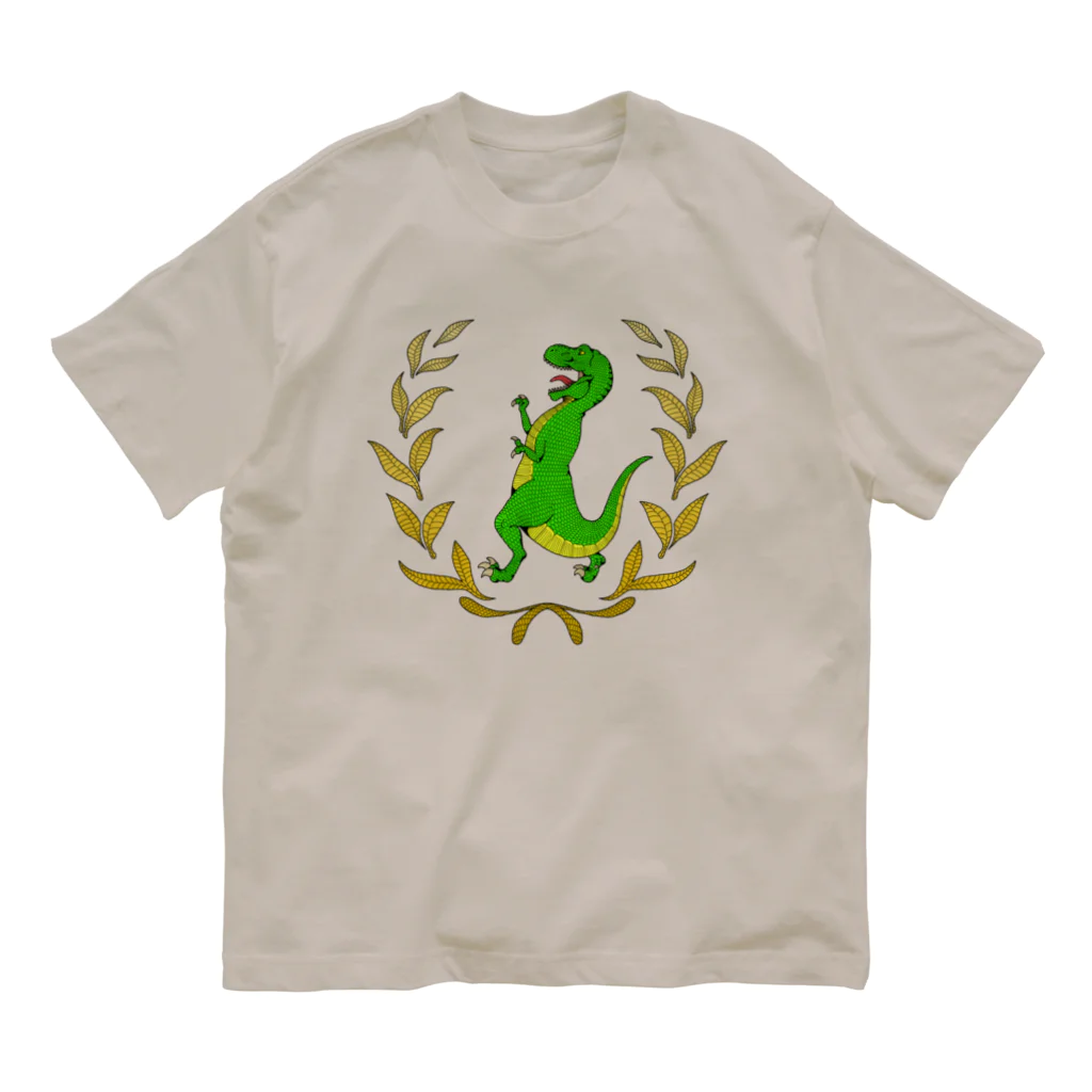 MASUIKEの【MASUIKE】ティラノ　エンブレム風デザイン Organic Cotton T-Shirt