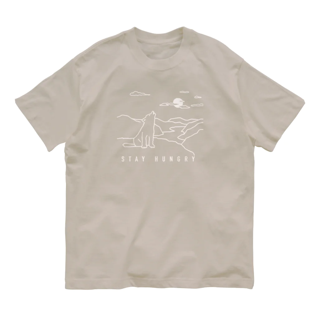 kiki25の子どもオオカミの遠吠え オーガニックコットンTシャツ