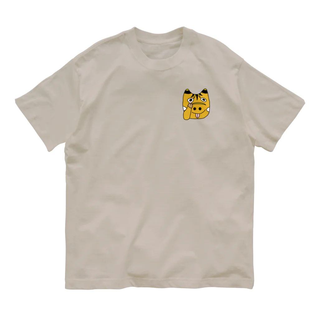 ロジローのあっかんべーこ(黄) Organic Cotton T-Shirt