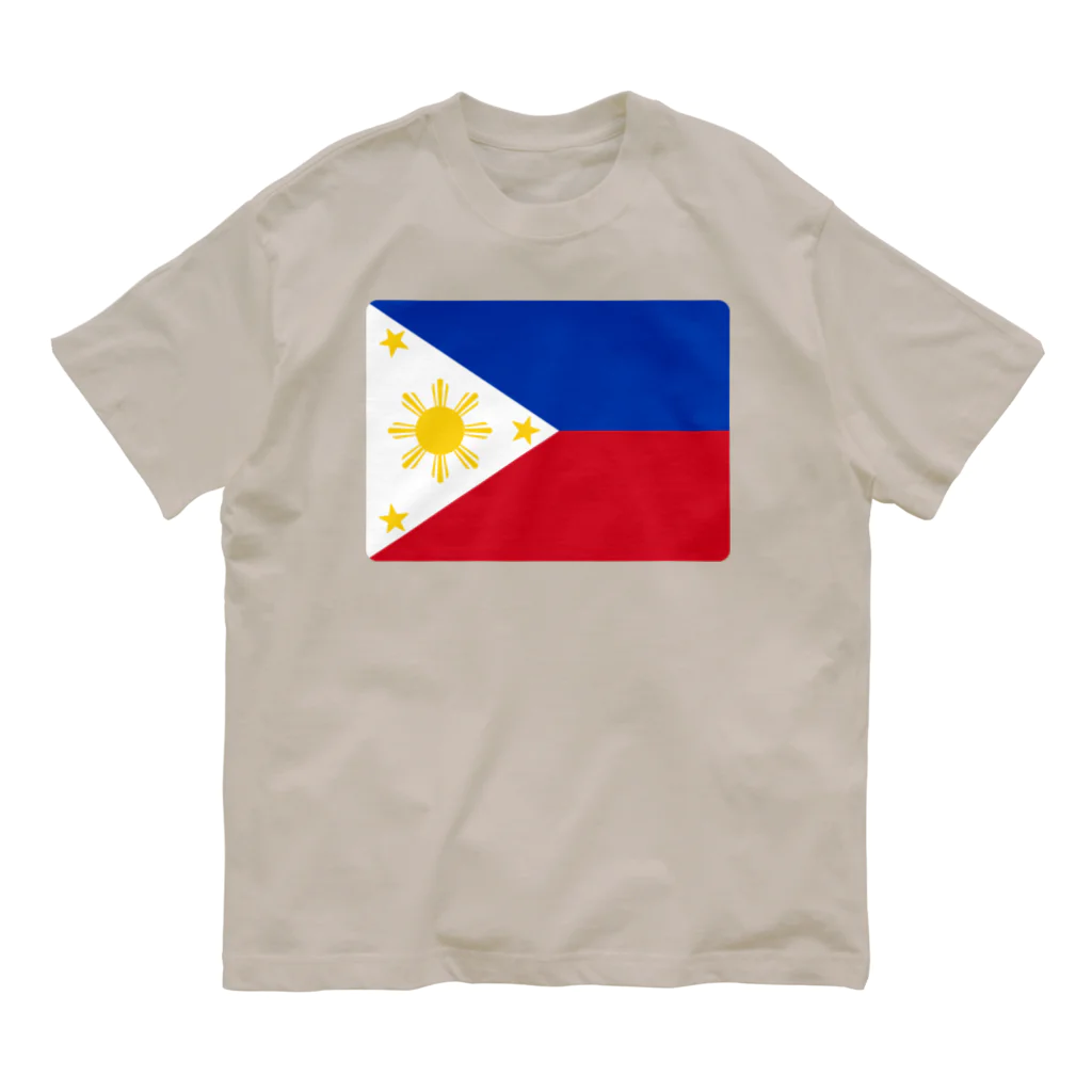 お絵かき屋さんのフィリピンの国旗 オーガニックコットンTシャツ