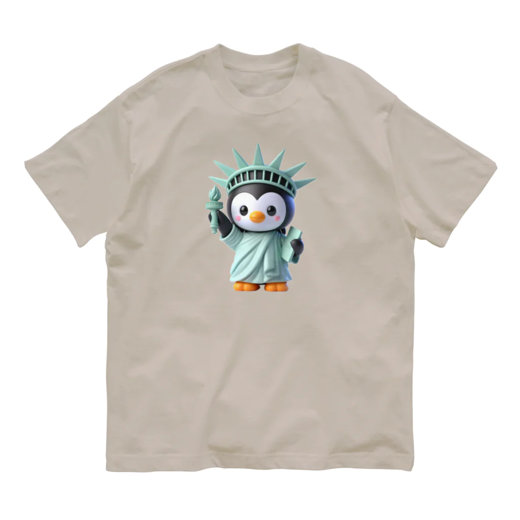 JUPITERの自由のペンギン像 オーガニックコットンTシャツ