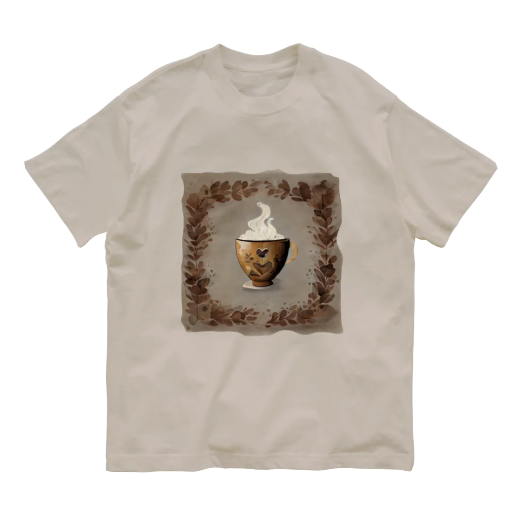 leisurely_lifeのA richly decorated coffee-inspired T-shirt design Organic Cotton T-Shirt