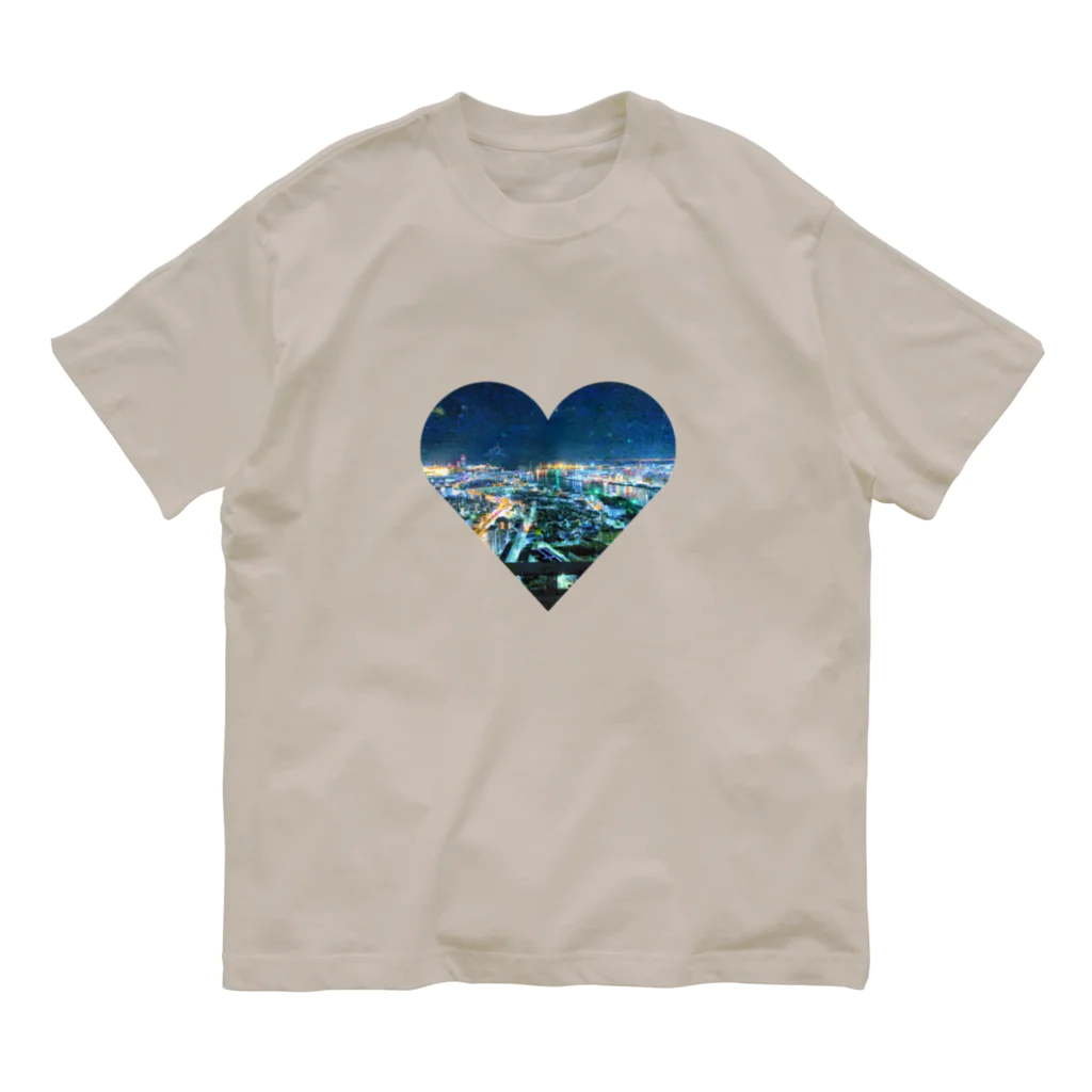 Castagna-カスターニャのnight view Organic Cotton T-Shirt