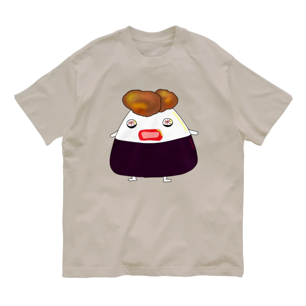 作りかけのたい焼きのからあげのおにぎり🍙 オーガニックコットンTシャツ