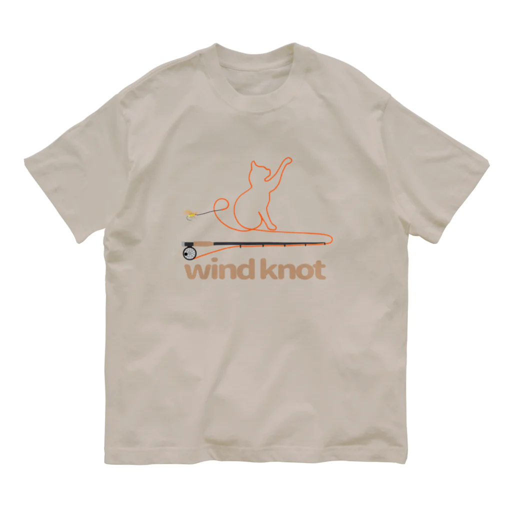 cahillのwind knot オーガニックコットンTシャツ