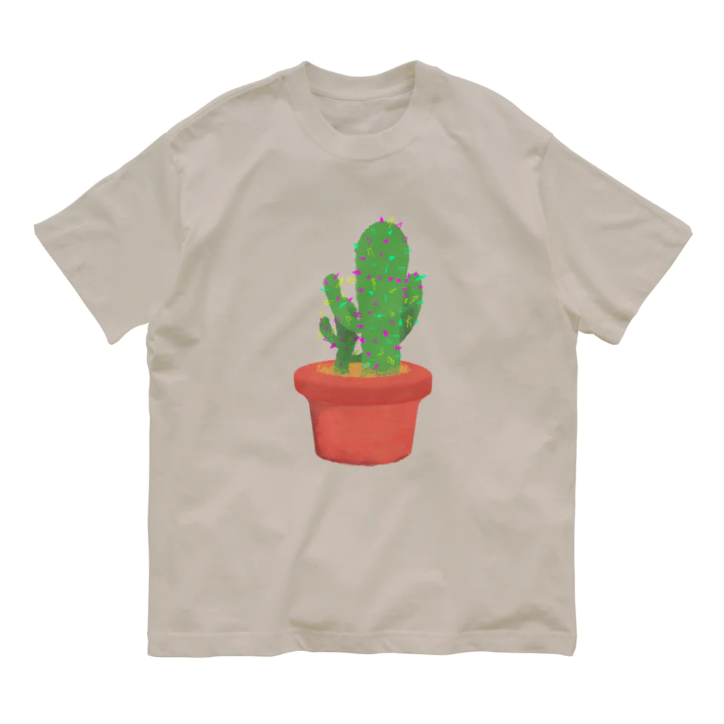 Polmetoca  ポルメトカのサボテン having fun Organic Cotton T-Shirt