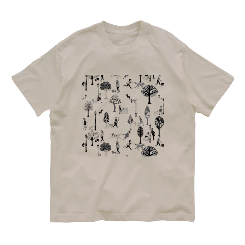 hilo tomula トムラ ヒロのThe Doggone Dog Is Mine パターン オーガニックコットンTシャツ