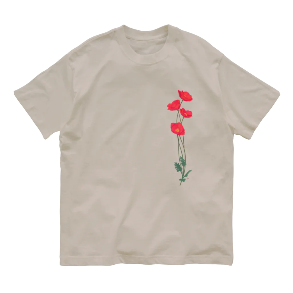 竹条いちいの憂いに手向けるポピー Organic Cotton T-Shirt