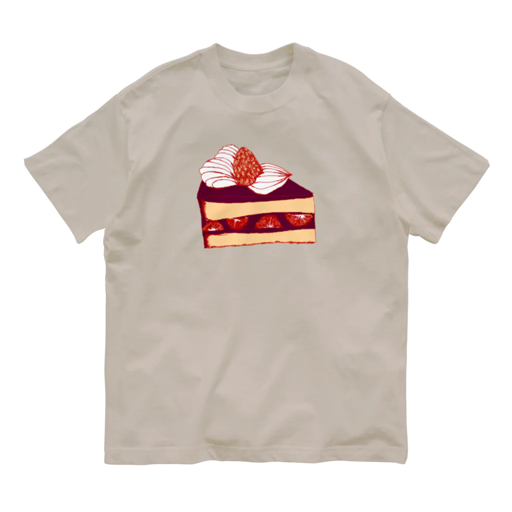 NIKORASU GOのショートケーキ オーガニックコットンTシャツ