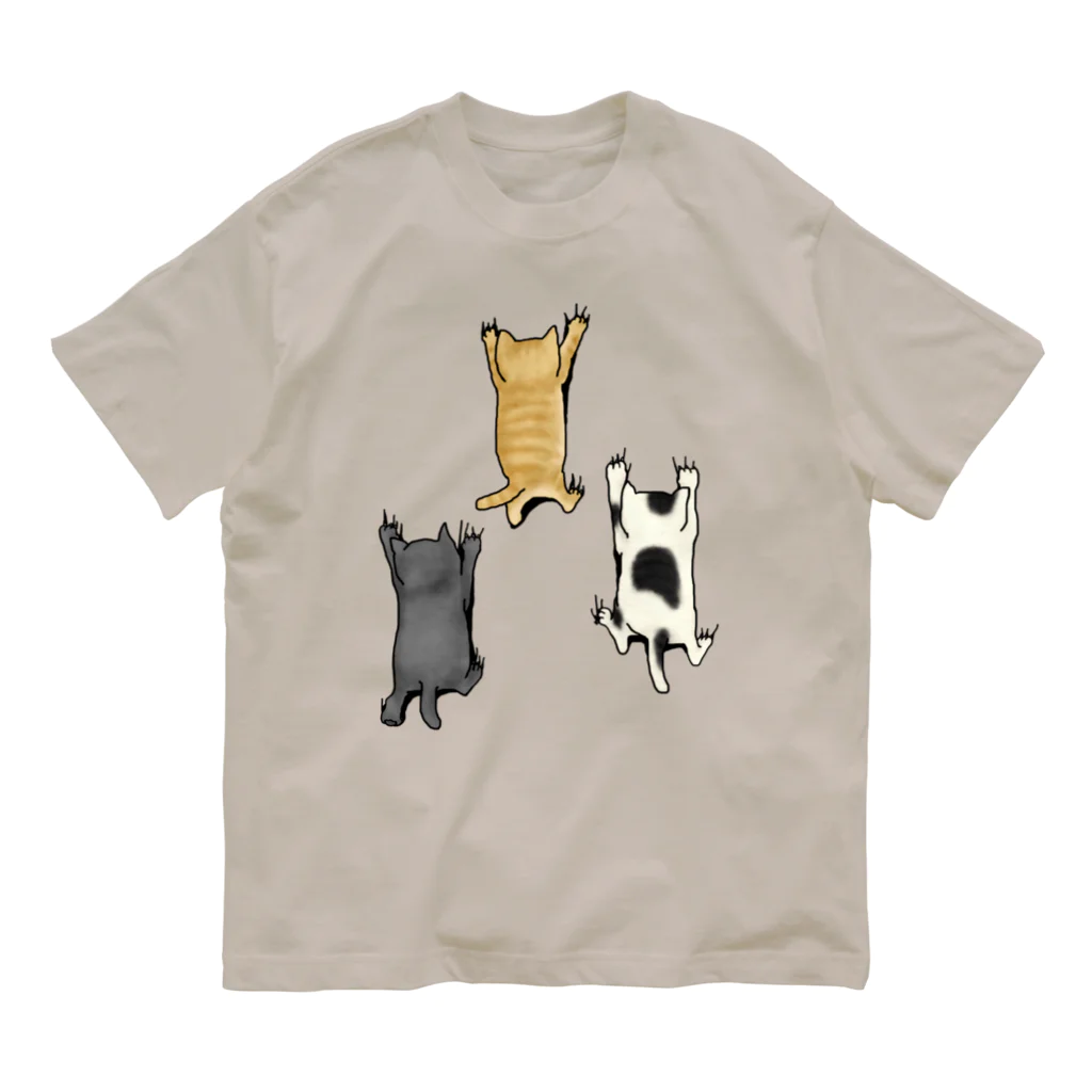すとろべりーガムFactoryの登ってくるネコたち オーガニックコットンTシャツ