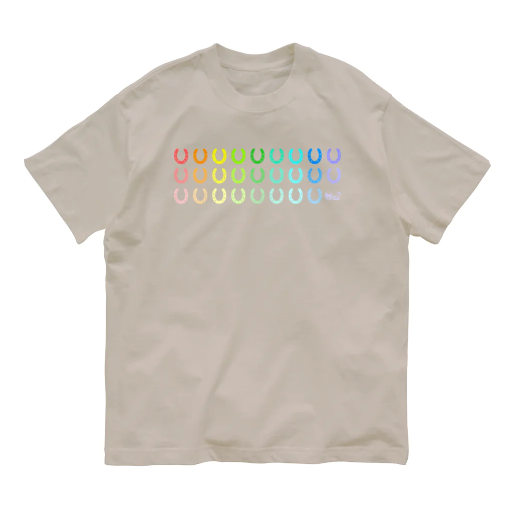 モノツクルヒト　Fuku～ふく～の蹄鉄モノグラム(色見本) Organic Cotton T-Shirt