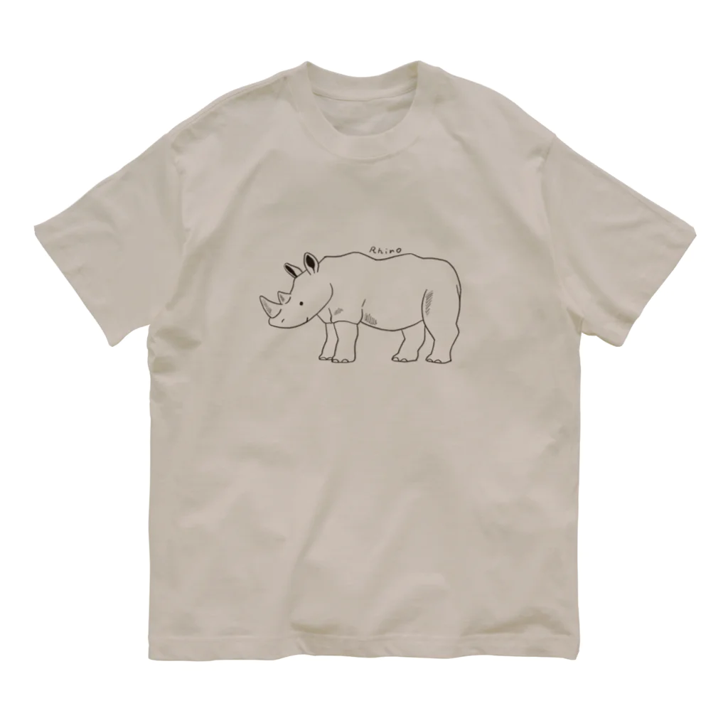 あおきさくらのサイ（線画） Organic Cotton T-Shirt