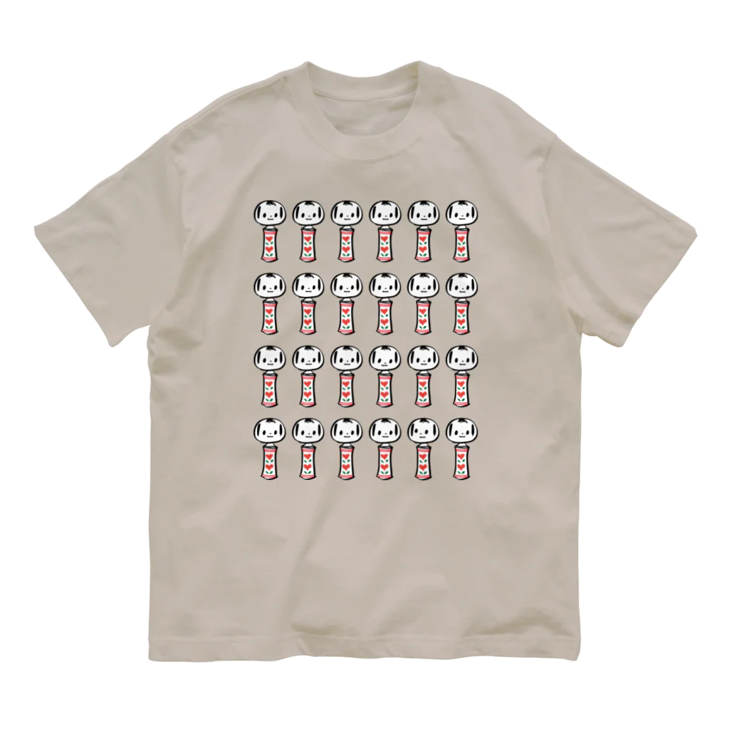 COULEUR PECOE（クルールペコ）のめんこいこけしせいれつ オーガニックコットンTシャツ