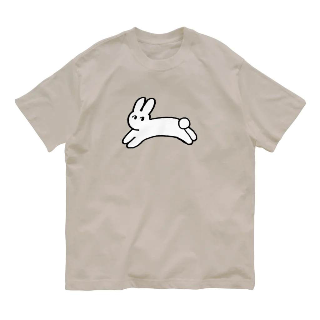 🍑のはしる　うさぎ(アパレル) オーガニックコットンTシャツ