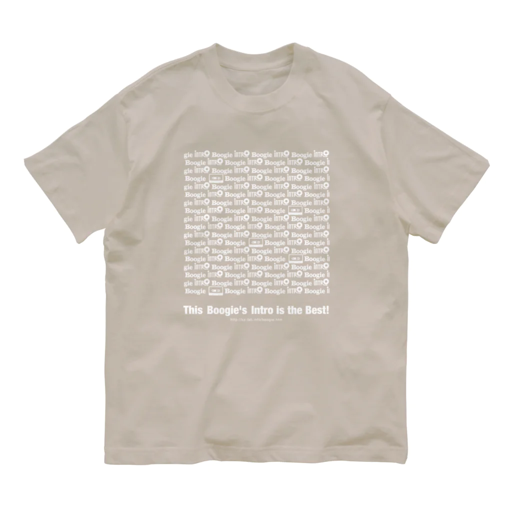音楽酒場 ブギのモノグラム白プリ Organic Cotton T-Shirt