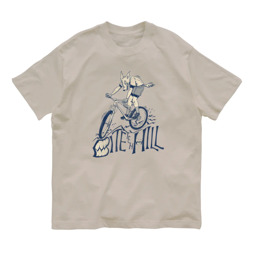 nidan-illustrationの"BITE the HILL" オーガニックコットンTシャツ