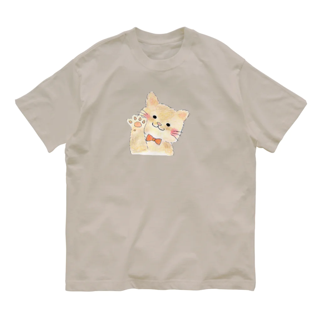 akiの大変なとき手を貸す猫 Organic Cotton T-Shirt