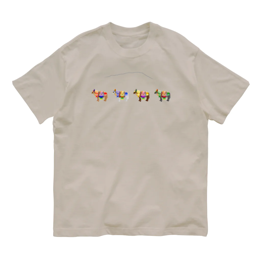 モノツクルヒト　Fuku～ふく～のチャグチャグ馬コ 行列 Organic Cotton T-Shirt