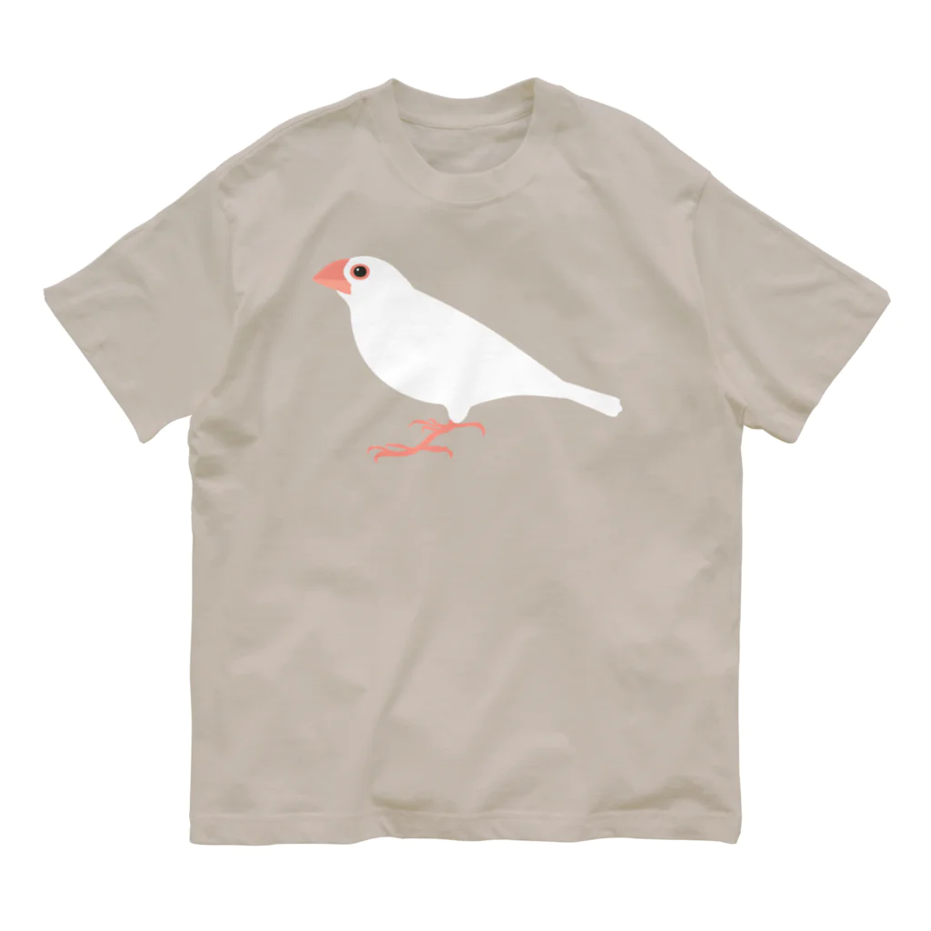 文鳥ちゅんねる【公式グッズストア】の白文鳥Ｔシャツ Organic Cotton T-Shirt