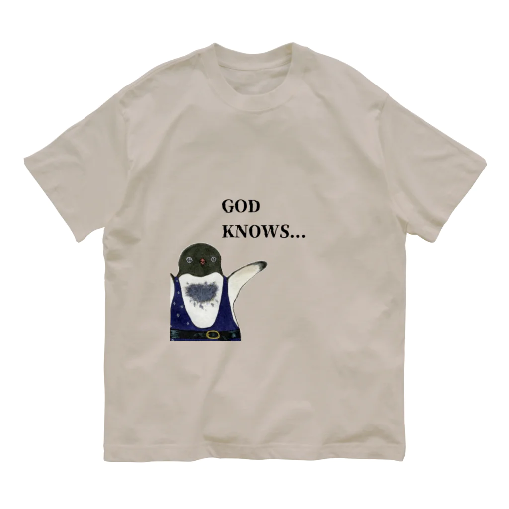 ヤママユ(ヤママユ・ペンギイナ)のGOD KNOWS... オーガニックコットンTシャツ