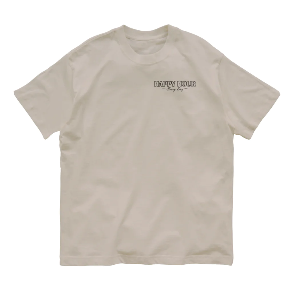 nidan-illustrationの"HAPPY HOUR"(B&W) #2 オーガニックコットンTシャツ