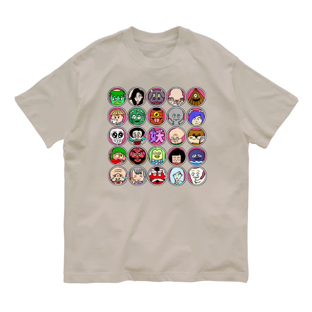 タイムマシン部グッズショップの妖怪ビンゴTシャツ（ロゴなし） オーガニックコットンTシャツ