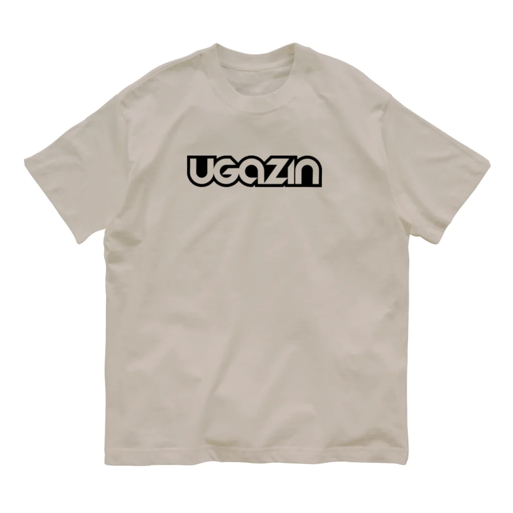 ugazinのugazinロゴ オーガニックコットンTシャツ