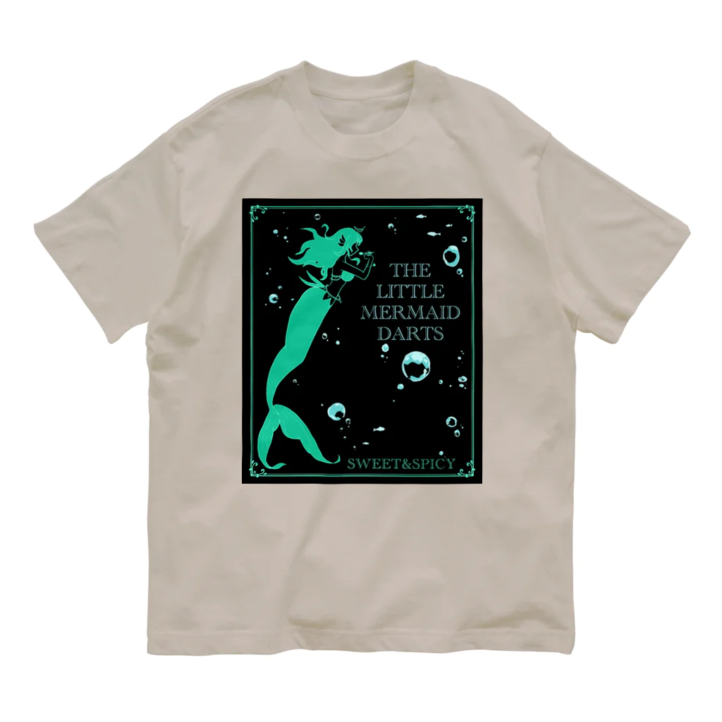 SWEET＆SPICY 【 すいすぱ 】ダーツのアクアダーツ　-人魚姫- Organic Cotton T-Shirt