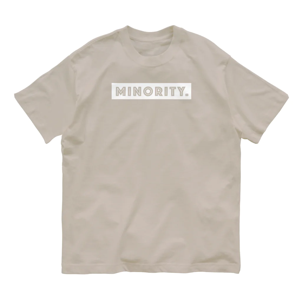 mincora.のMINORITY.　- white ver. 02 - Organic Cotton T-Shirt