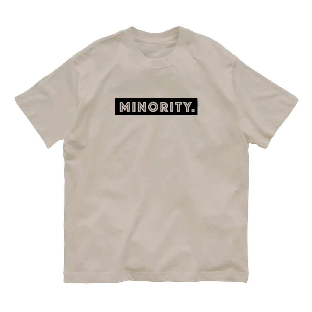 mincora.のMINORITY.　- black ver. 02 - Organic Cotton T-Shirt