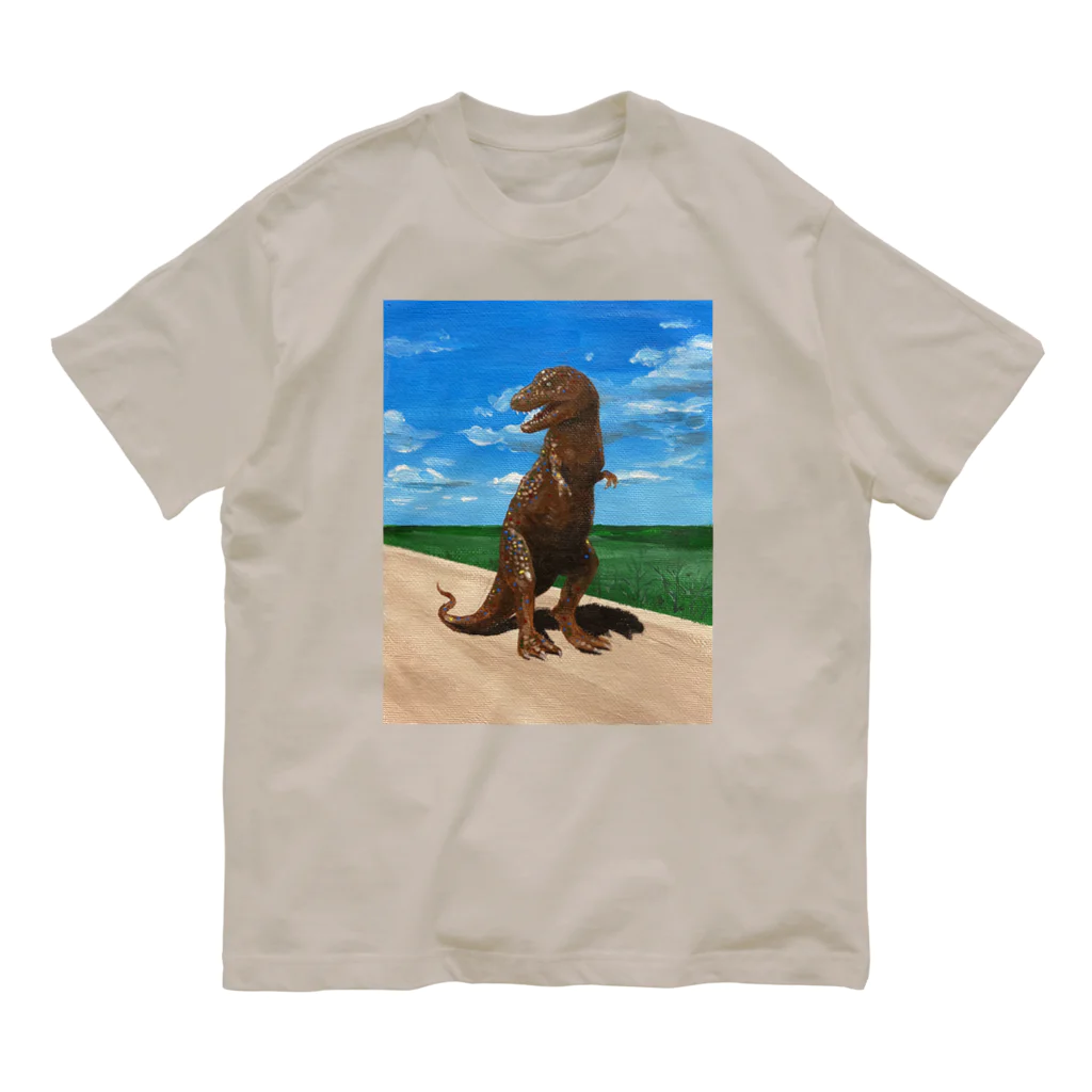 オチタケヒト takehito ochi きゃったろうのティラ散歩 Organic Cotton T-Shirt