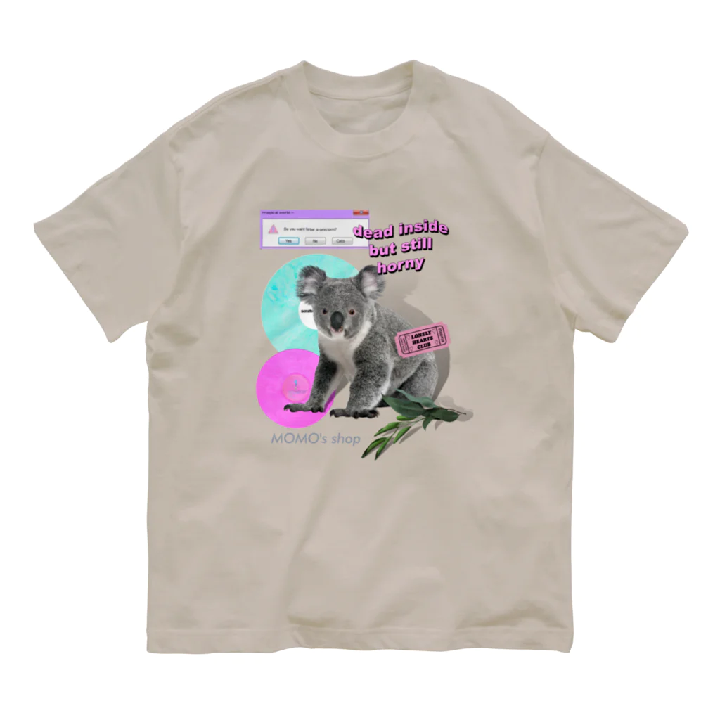 𝙈𝙊𝙈𝙊'𝙨 𝙎𝙝𝙤𝙥のコアラKING オーガニックコットンTシャツ