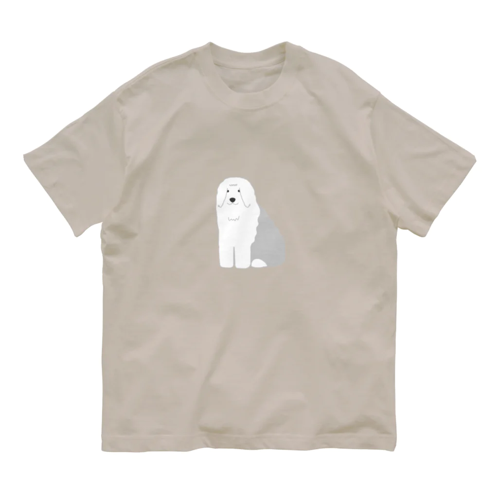 ゆいたっく／犬イラストのオールドイングリッシュシープドッグ Organic Cotton T-Shirt