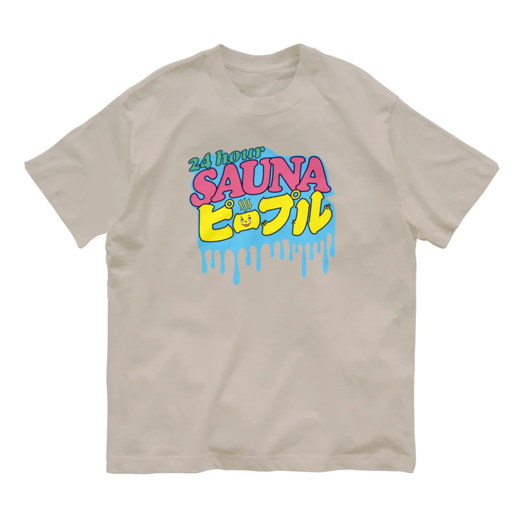 LONESOME TYPE ススの24時間サウナピープル オーガニックコットンTシャツ