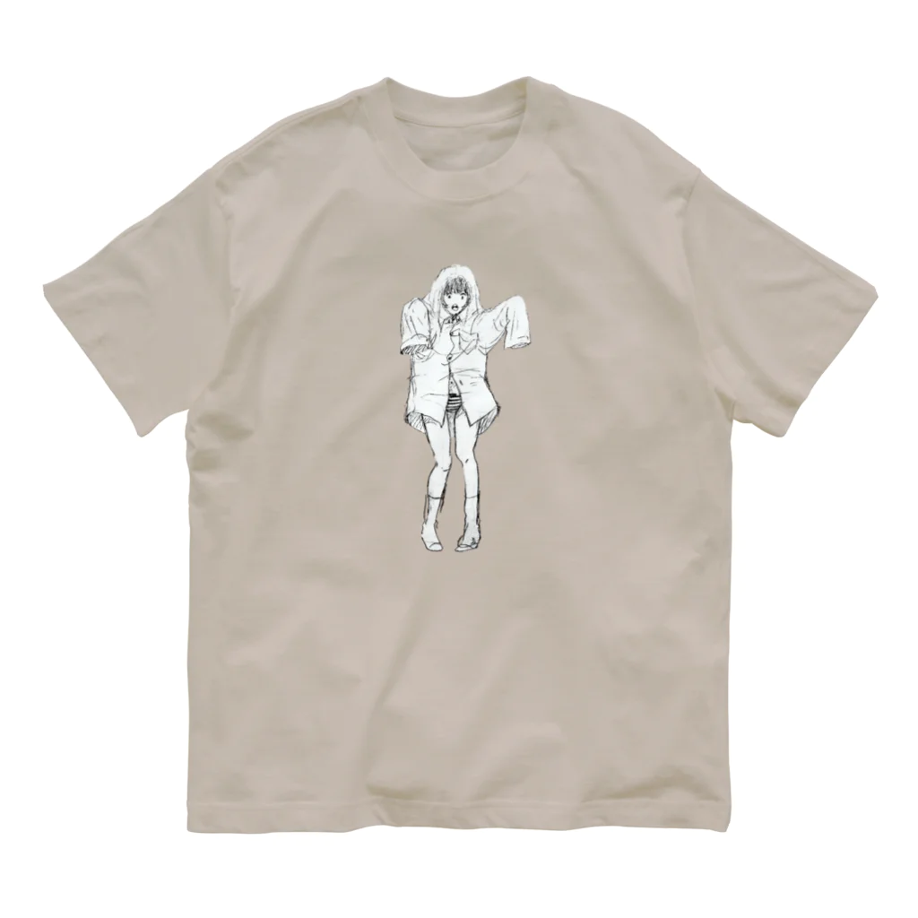 evaの女の子　おばけごっこ Organic Cotton T-Shirt