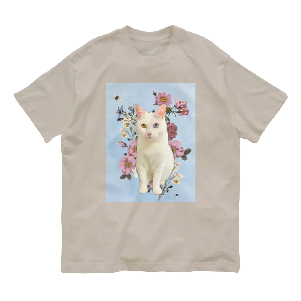 ユニコの肉球の花ユニコ オーガニックコットンTシャツ