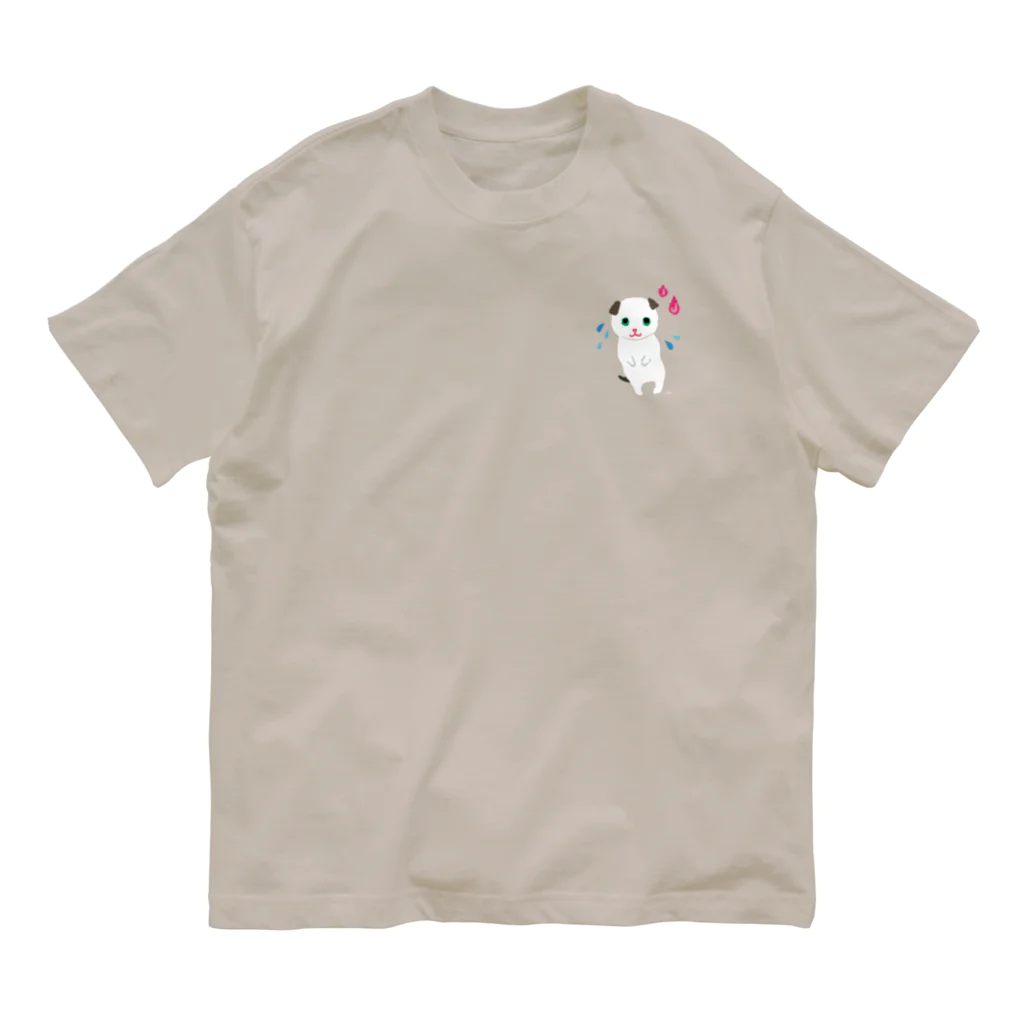 おばけ商店のおばけTシャツ＜すねこすり＞ オーガニックコットンTシャツ