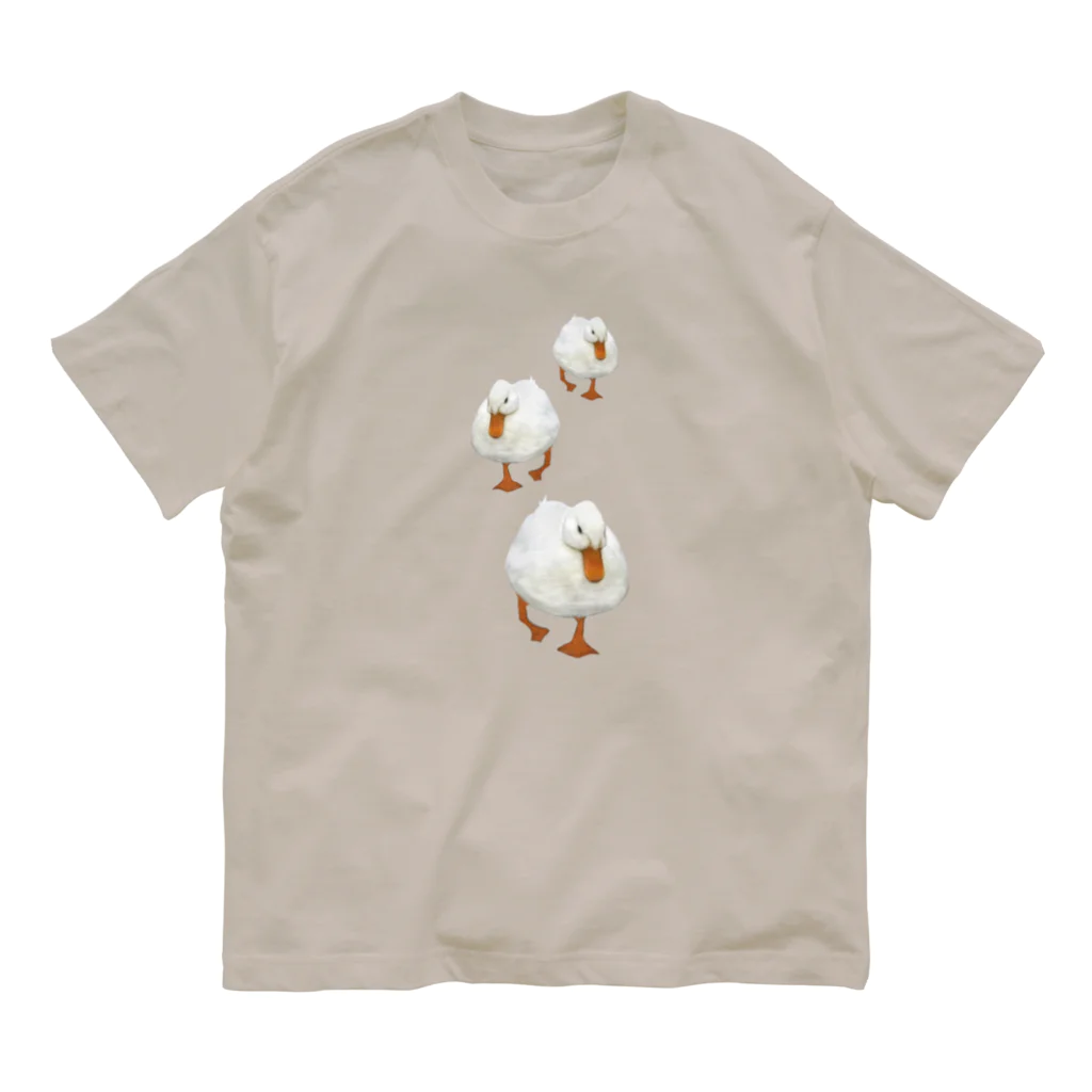 いきもの大好き！ほほえみフレンズのよちよち歩くアヒルだよ オーガニックコットンTシャツ