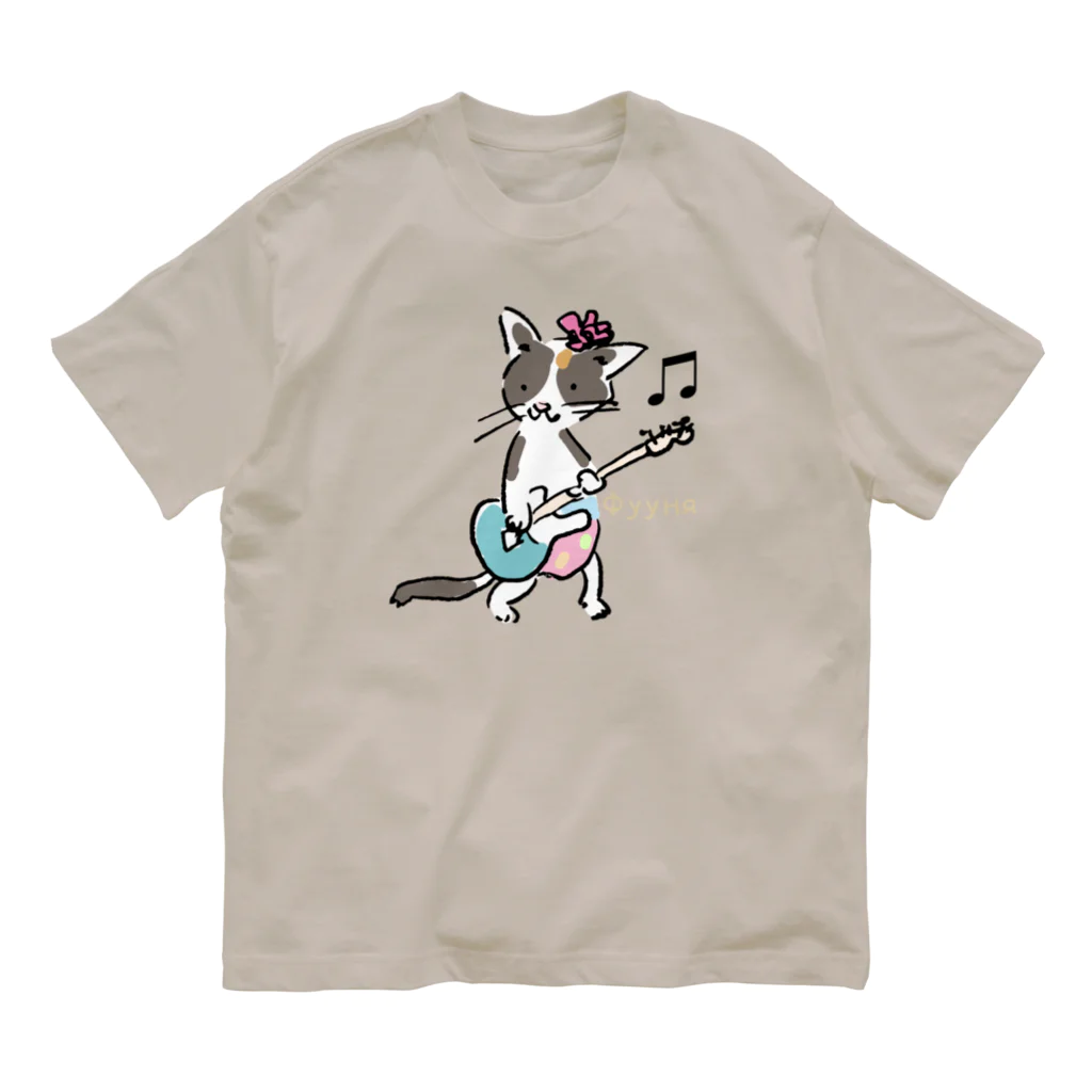 ビューン ワークスのミケ猫　フーニャ　ギタリスト Organic Cotton T-Shirt