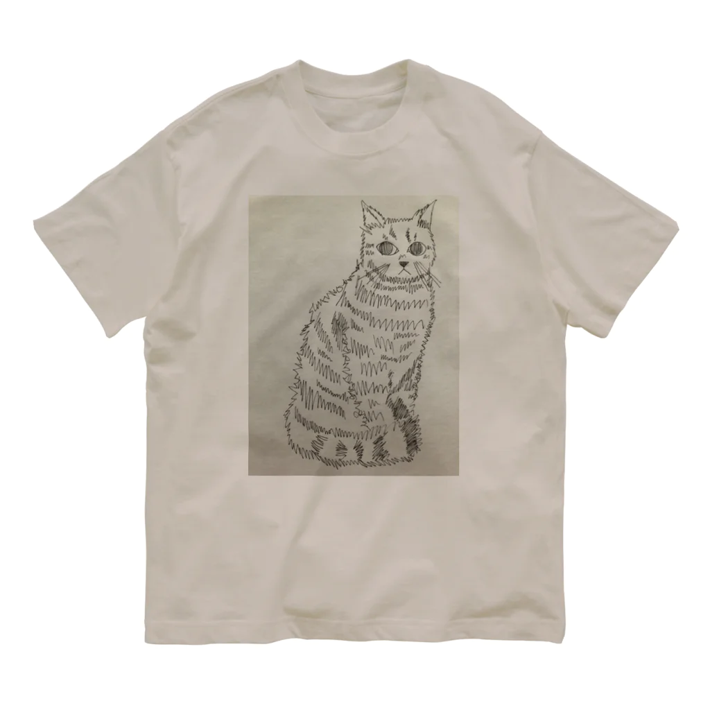 chamuuのげじげじ猫 オーガニックコットンTシャツ