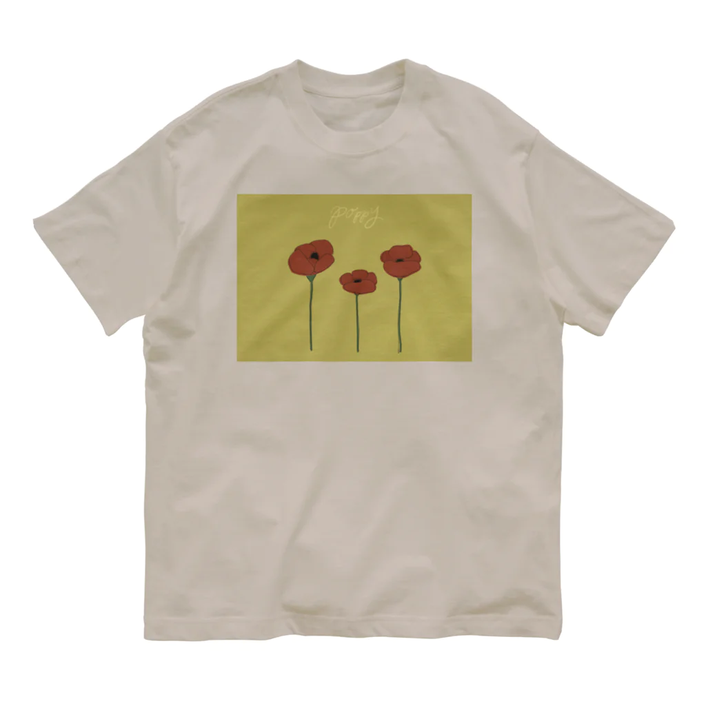 asakoのPOPPY💐 オーガニックコットンTシャツ