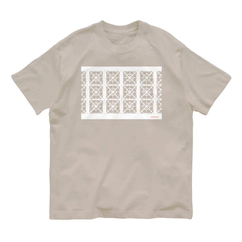 ガジュマルの箱の花ブロック•シークワーサー①｜Image of Block WALL at Okinawa Organic Cotton T-Shirt