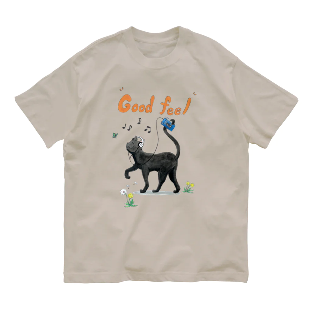 ペットショップボーイズのネコちゃん(黒猫) オーガニックコットンTシャツ