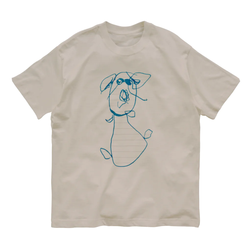 イチゴのかごの犬いぬイヌ。 Organic Cotton T-Shirt