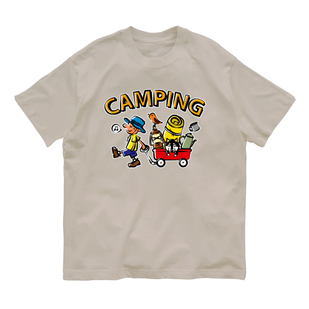 ワカボンドのキャンピング_カラフル Organic Cotton T-Shirt