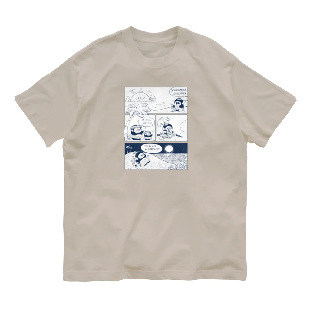 MINI BANANA ゴリラの親子のミニバナナ  コミック Organic Cotton T-Shirt