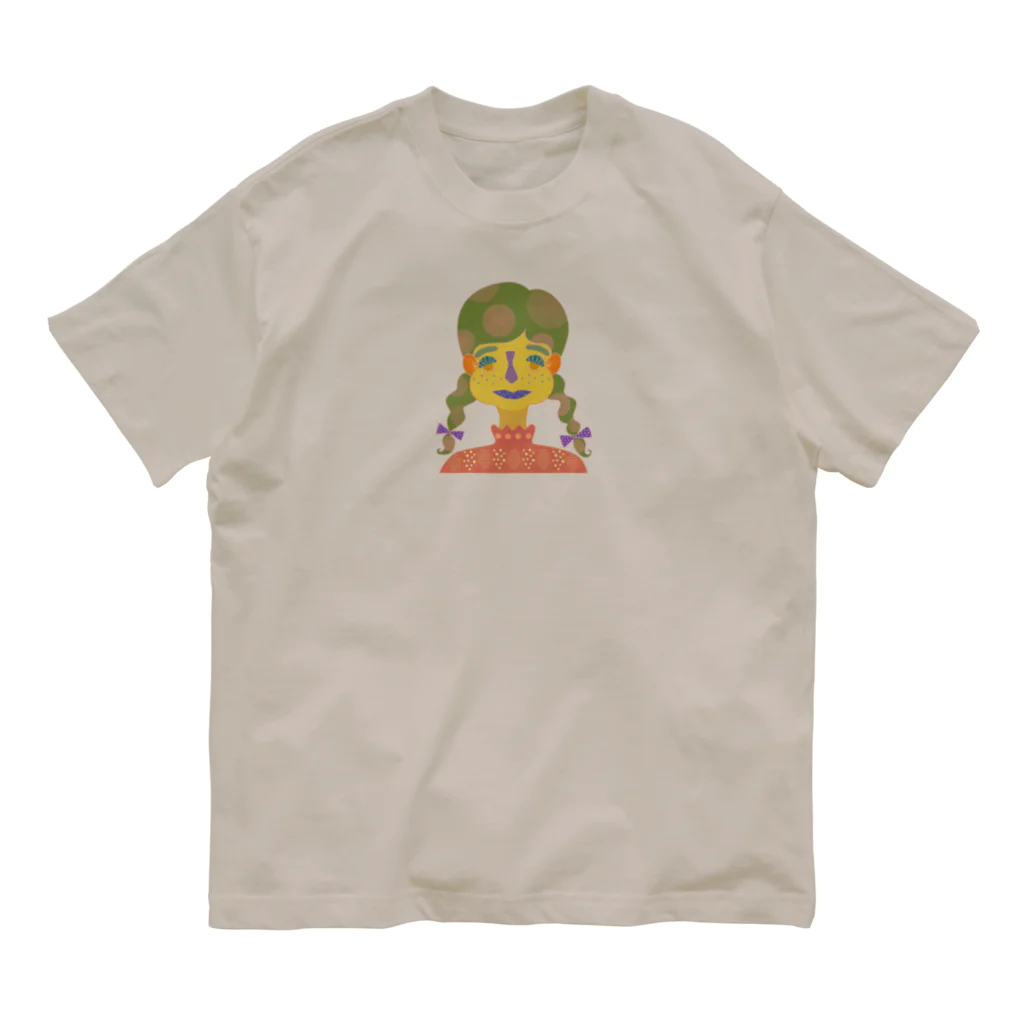 Hinaの三つ編みちゃん オーガニックコットンTシャツ